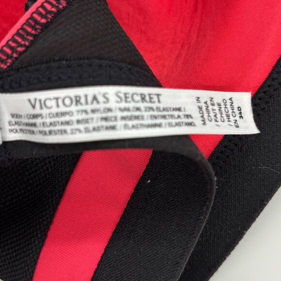 Victoria’s Secret Sport Bra VSX – Neon Pink with Black Trim, Size 34D - Picture 6 of 7
